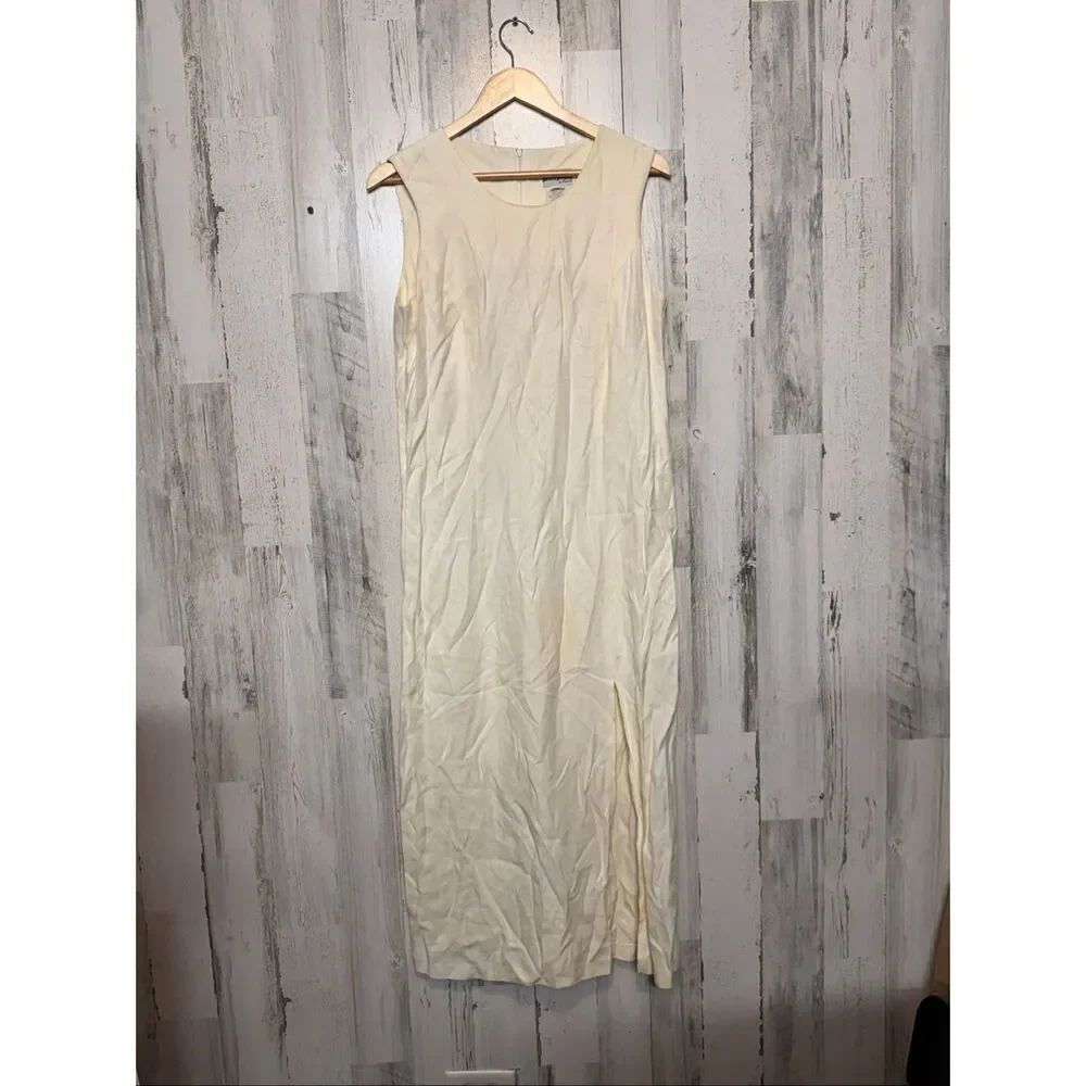 Perceptions by Irene B. Sleeveless Cream Maxi Dress Women’s Size 8